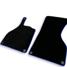Black Floor Mats For Mercedes-Benz SLS-Class AMG (2009-2014) Blue Trim - AutoWin