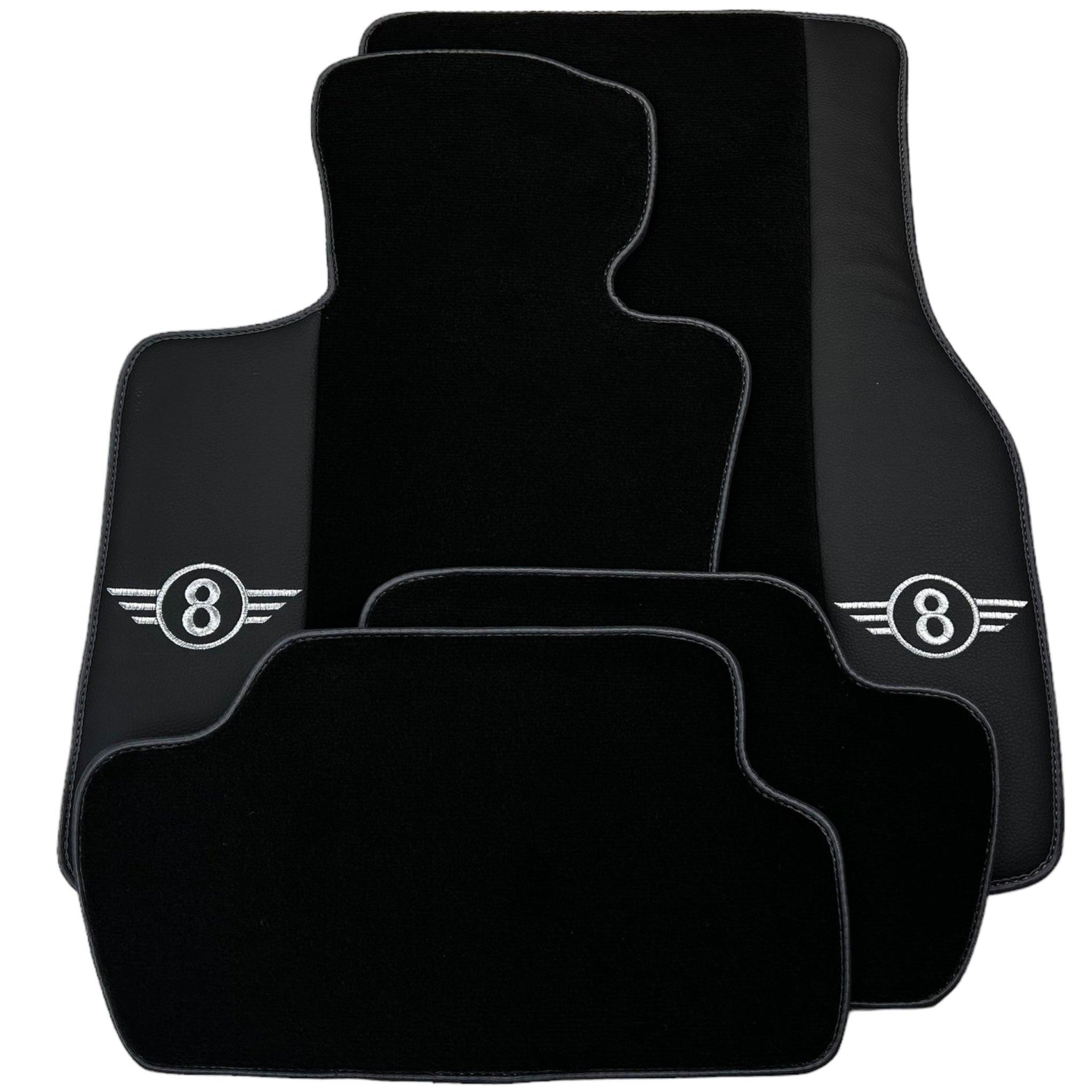 Black Floor Mats for Mini Cooper / One R53 (2001-2007) Cooper S with Leather | Gray Trim - AutoWin