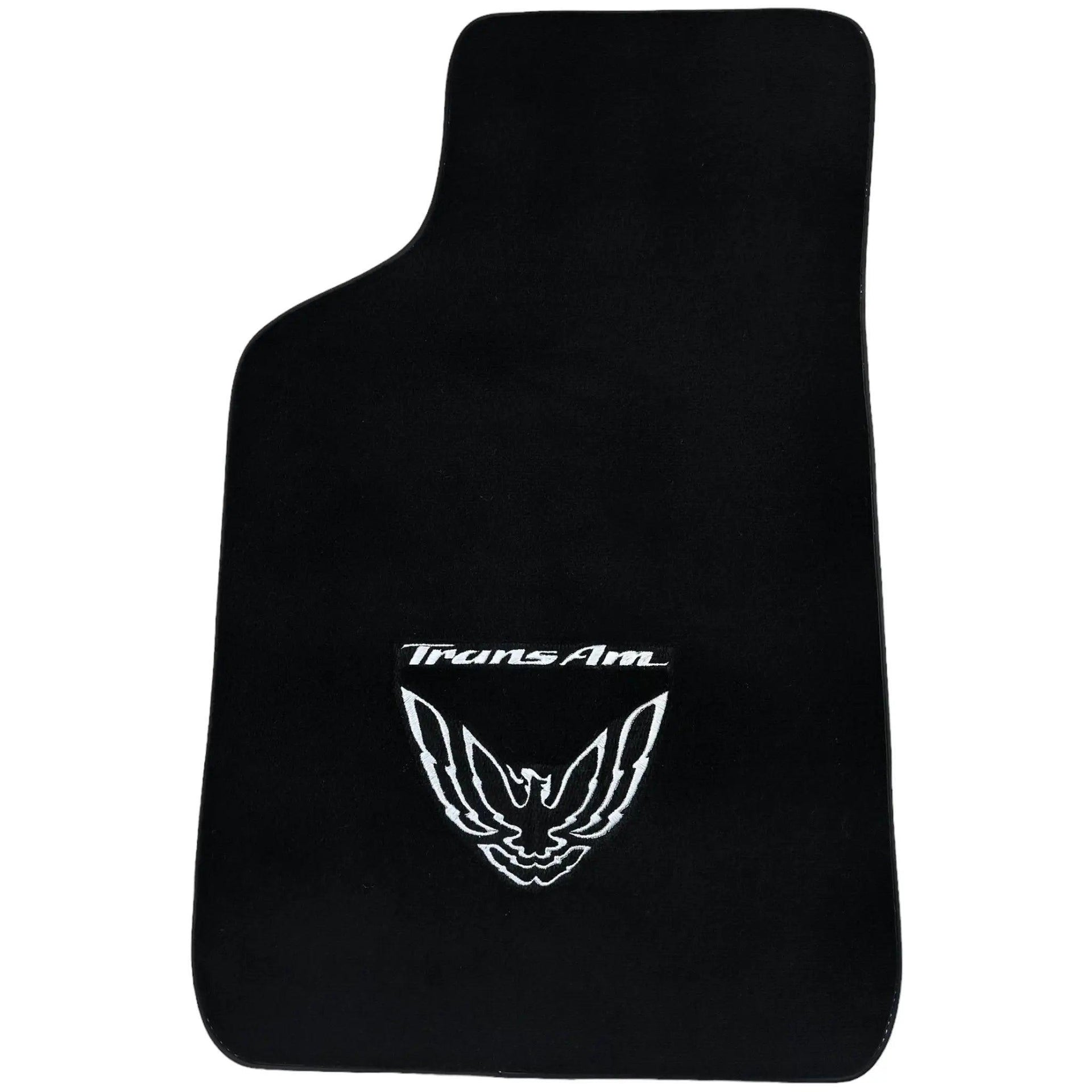 Black Floor Mats for Pontiac FireBird (1970-1981) with Trans Am Logo - AutoWin