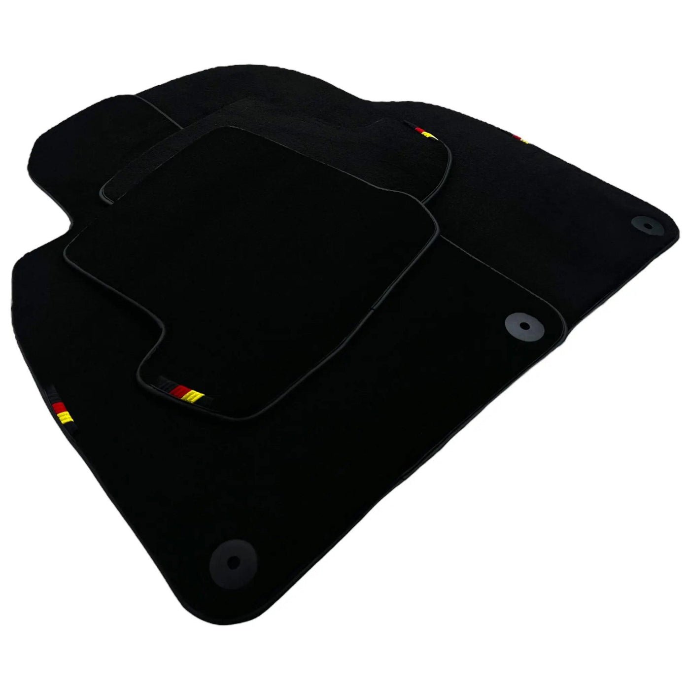 Black Floor Mats for Porsche 911 - 992 (2019-2024) with German Flag - AutoWin