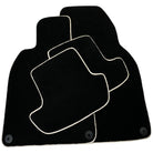 Black Floor Mats for Porsche Cayenne (2018-2023) | Beige Trim - AutoWin