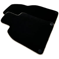 Black Floor Mats for Porsche Cayenne (2018-2023) | Beige Trim - AutoWin