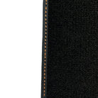 Black Floor Mats for Porsche Cayenne (2018-2023) with Orange Alcantara Leather ER56 Design - AutoWin
