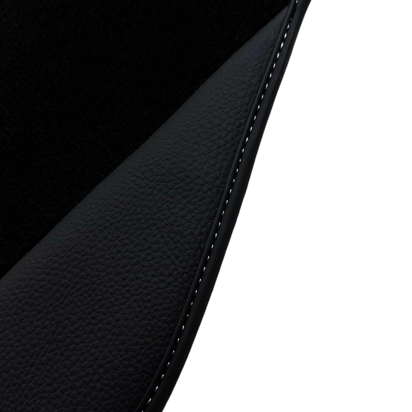 Black Floor Mats for Porsche Classic 911 (1963-1989) with Leather - AutoWin