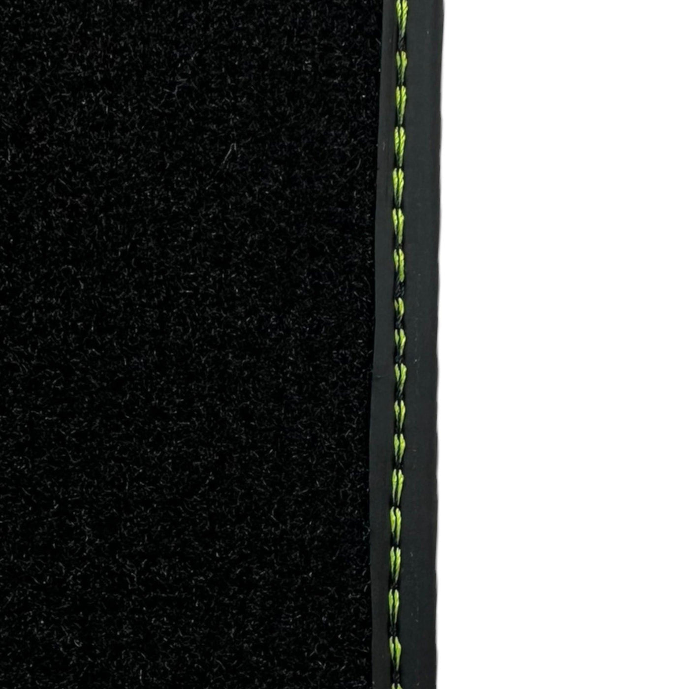 Black Floor Mats for Porsche Panamera (2017-2023) with Green Leather ER56 Design - AutoWin