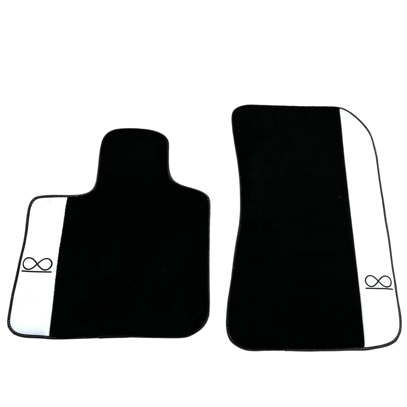 Black Floor Mats For Rolls Royce Black Badge Cullinan White Leather - AutoWin