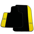 Black Floor Mats For Rolls Royce Black Badge Cullinan Yellow Leather - AutoWin