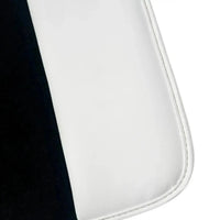 Black Floor Mats for Rolls Royce Cullinan 2018-2025 with White Leather | White Trim