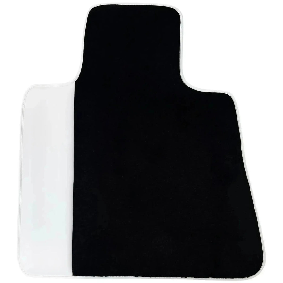 Black Floor Mats for Rolls Royce Cullinan 2018-2025 with White Leather | White Trim