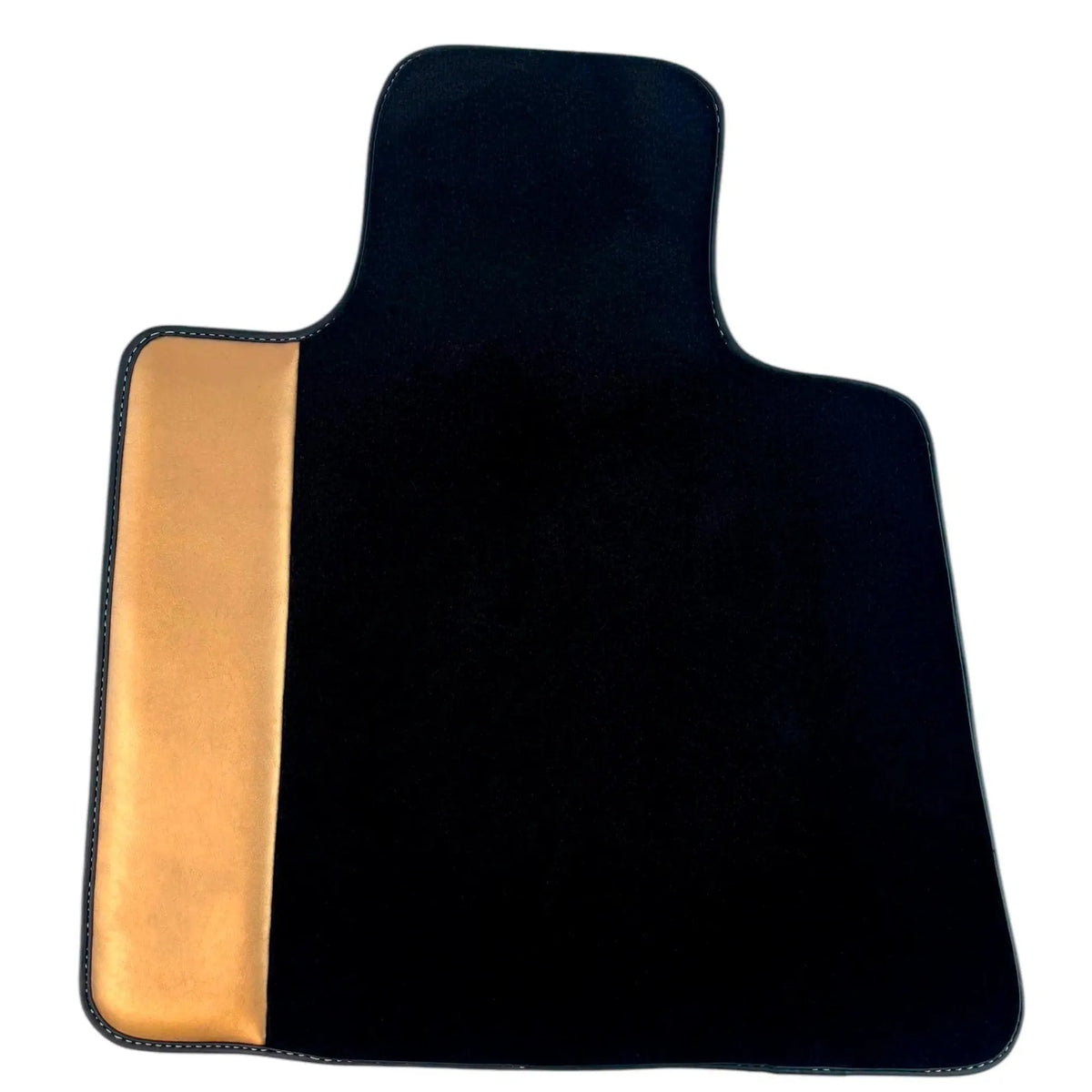 Black Floor Mats for Rolls Royce Ghost Series II (2021-2024) with Golden Leather