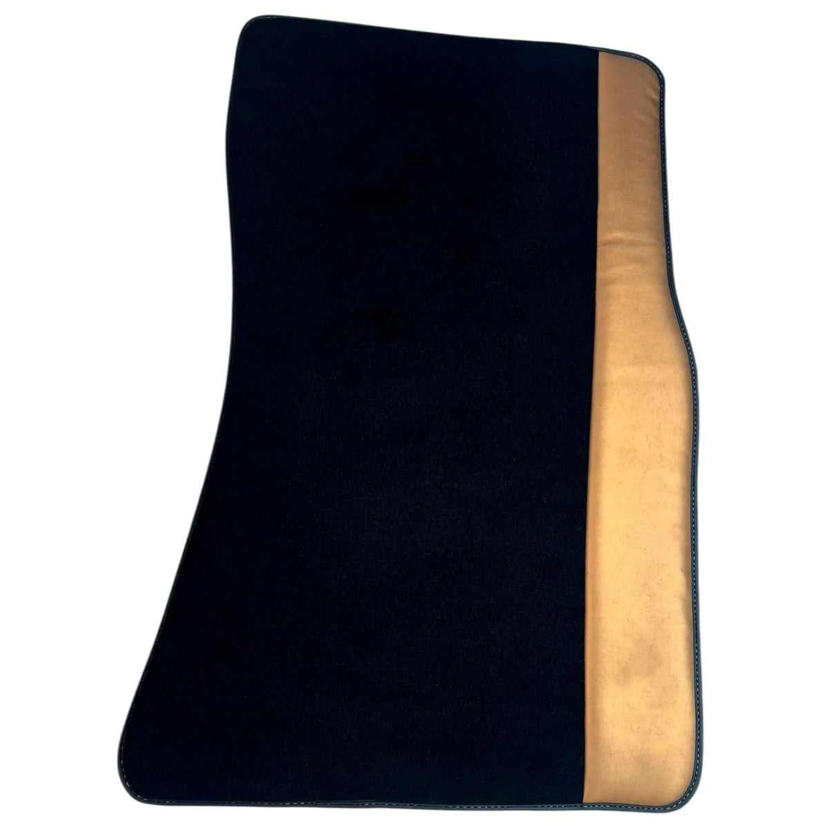 Black Floor Mats for Rolls Royce Ghost Series II (2021-2024) with Golden Leather