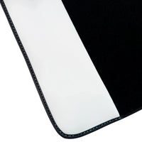 Black Floor Mats for Rolls Royce Ghost Series II (2021–2024) with White Leather