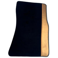 Black Floor Mats for Rolls Royce Phantom Drophead Coupe (2007-2016) with Golden Leather