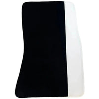 Black Floor Mats for Rolls Royce Phantom Drophead Coupe 2007-2016 with White Leather | White Trim