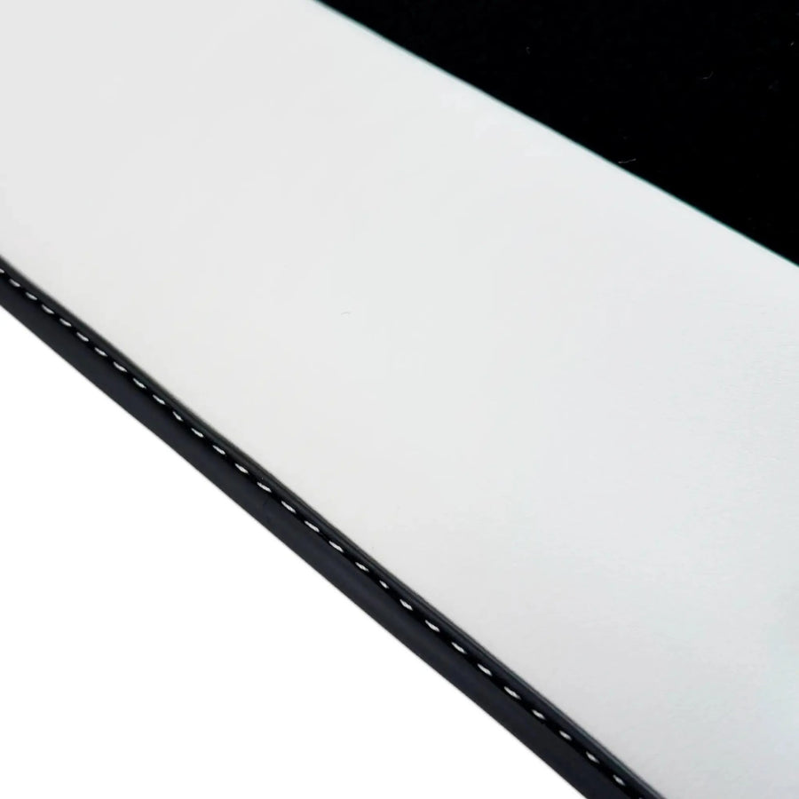 Black Floor Mats for Rolls Royce Shadow (1965-1977) with White Leather