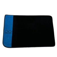 Black Floor Mats For Rolls Royce Spectre (2023-2024) Blue Alcantara Leather - AutoWin