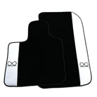Black Floor Mats For Rolls Royce Spectre (2023-2024) White Leather - AutoWin