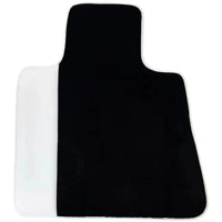 Black Floor Mats for Rolls Royce Spectre 2023-2024 with White Leather | White Trim