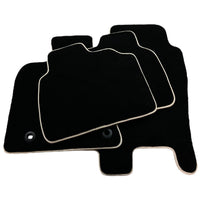 Black Floor Mats for Toyota Camry (2017-2023) Beige Trim - AutoWin