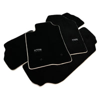 Black Floor Mats For Toyota Corolla Verso (2004-2009) ER56 Design - AutoWin