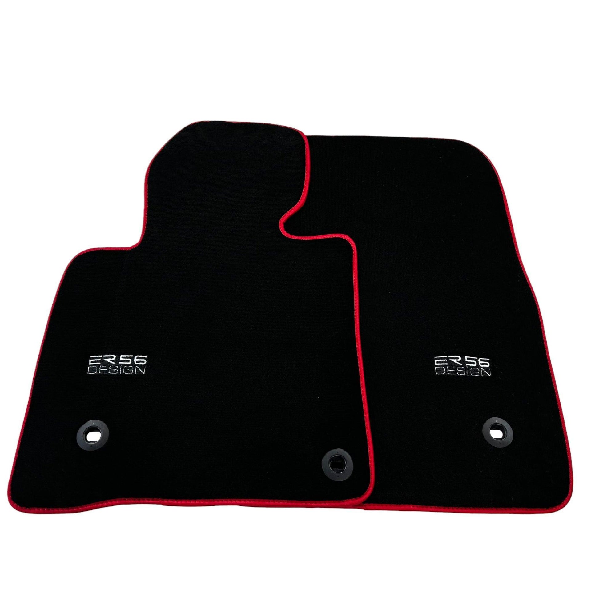 Black Floor Mats For Toyota Land Cruiser 150 (2009-2022) Red Trim | ER56 Design - AutoWin