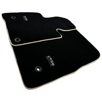 Black Floor Mats For Toyota Land Cruiser 200 (2008-2012) Beige Trim | ER56 Design - AutoWin