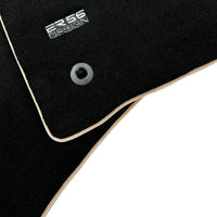 Black Floor Mats For Toyota Land Cruiser 200 (2008-2012) Beige Trim | ER56 Design - AutoWin