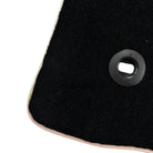 Black Floor Mats For Toyota Land Cruiser 200 (2008-2012) | Beige Trim - AutoWin