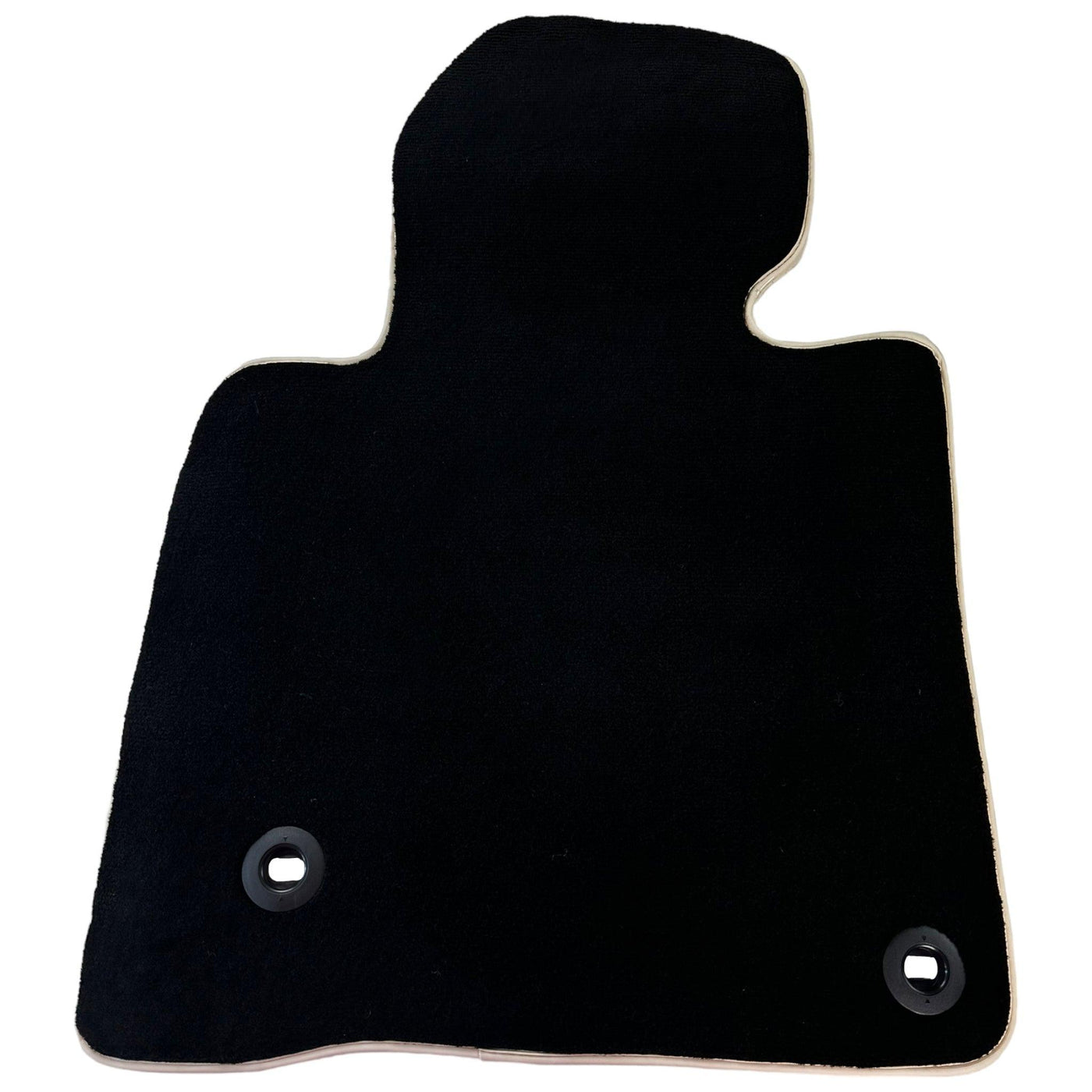 Black Floor Mats For Toyota Land Cruiser 200 (2008-2012) | Beige Trim - AutoWin