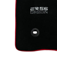 Black Floor Mats For Toyota Land Cruiser 200 (2008-2012) Red Trim | ER56 Design - AutoWin