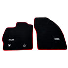 Black Floor Mats for Toyota Prius (2009-2012) ER56 Design with Red Trim - AutoWin