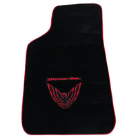 Black Floor Mats Red Trim for Pontiac FireBird (1970-1981) Trans Am - AutoWin