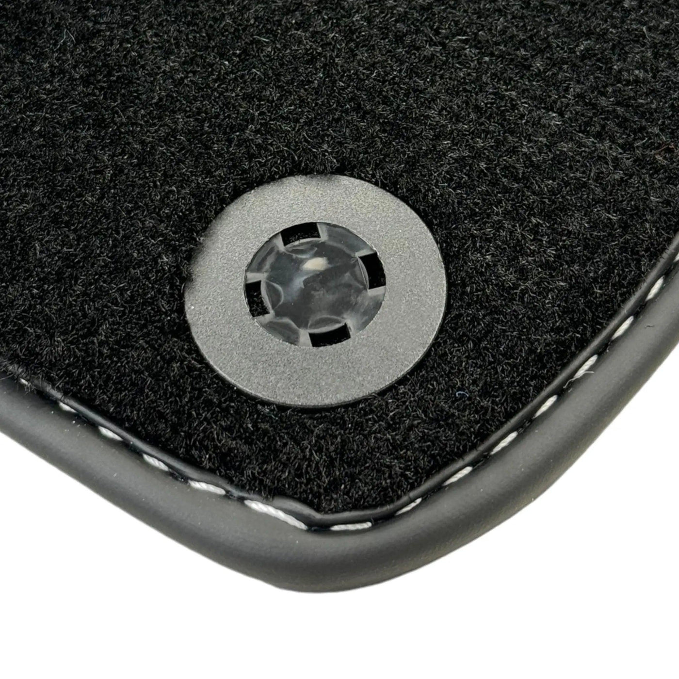 Black Floor Mats with Leather for Lamborghini Gallardo (2004-2014) - Fighter Jet Edition - AutoWin