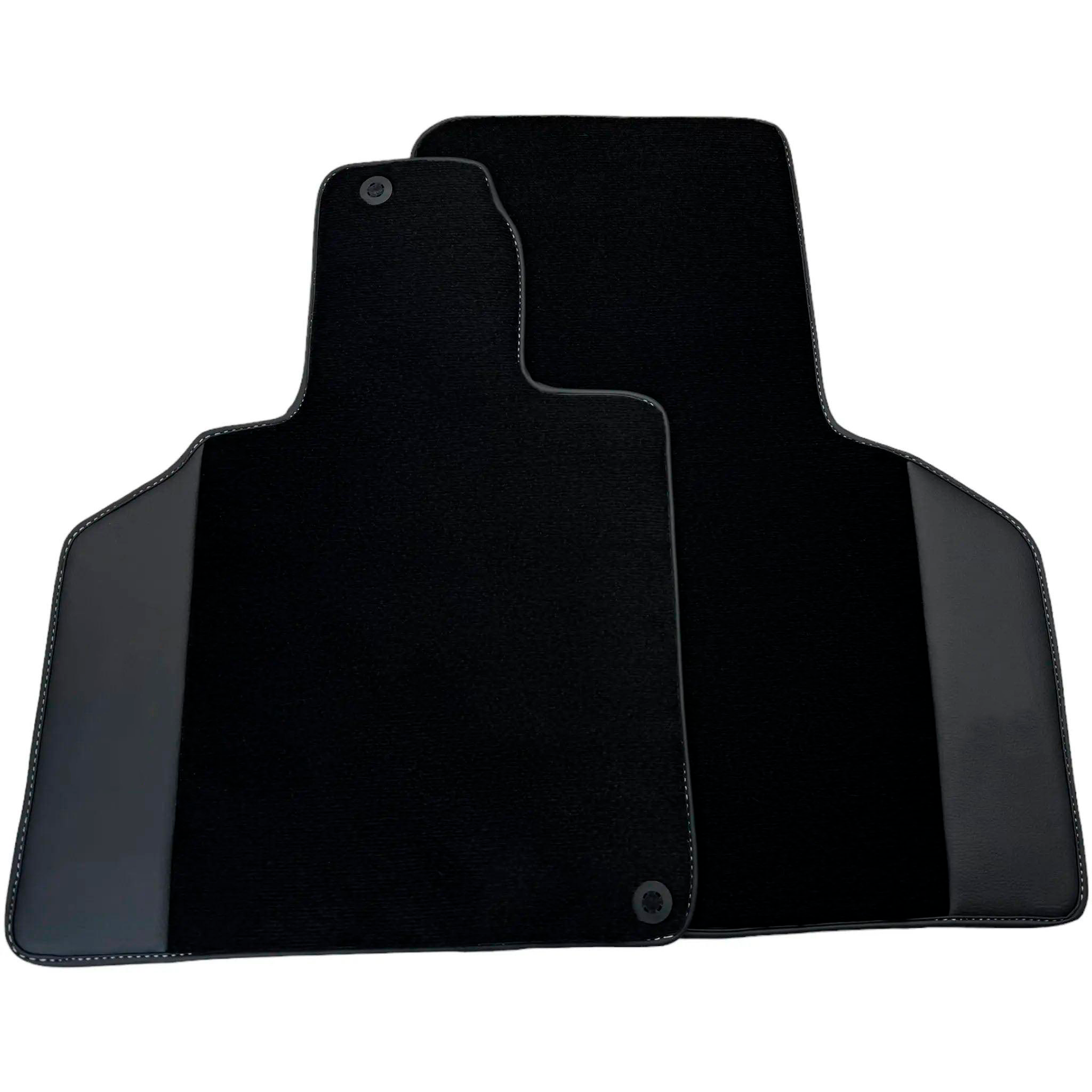Custom Black Floor Mats with Leather for Lamborghini Gallardo (2004-2014)