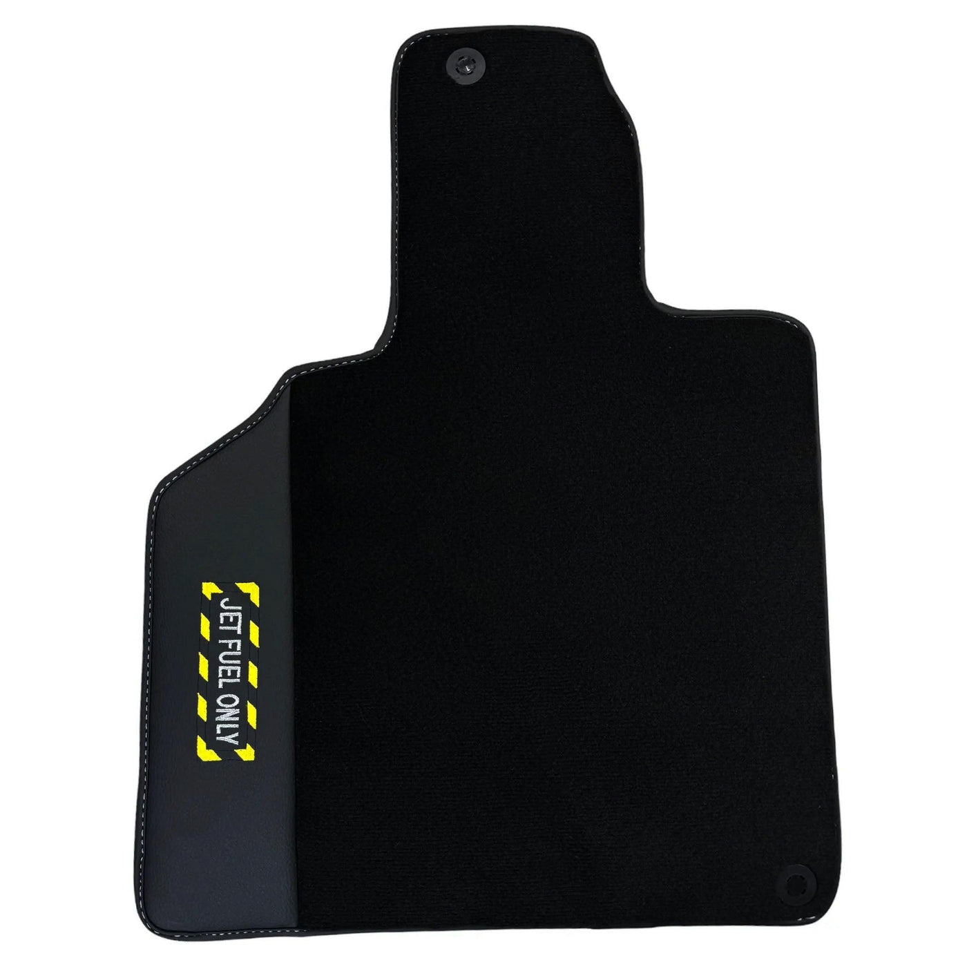 Black Floor Mats with Leather for Lamborghini Gallardo (2004-2014) - Fighter Jet Edition - AutoWin