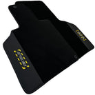 Black Floor Mats with Leather for Lamborghini Gallardo (2004-2014) - Fighter Jet Edition - AutoWin