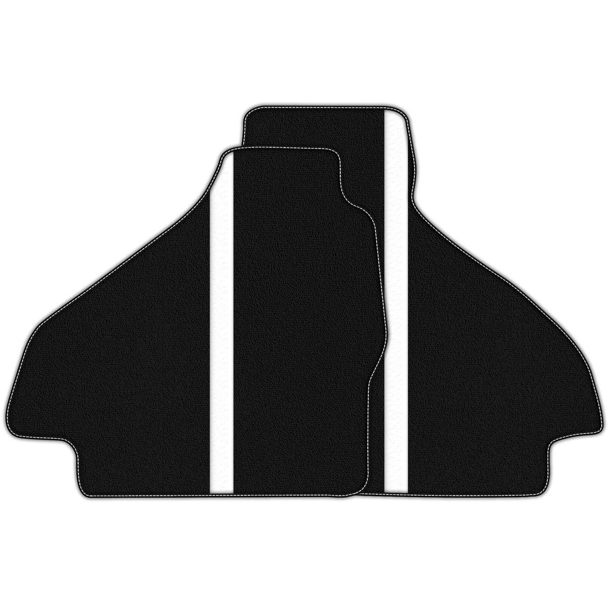 Black Floor Mats with Leather Line for Ferrari 512 TR (1992-1994) - Various Colors