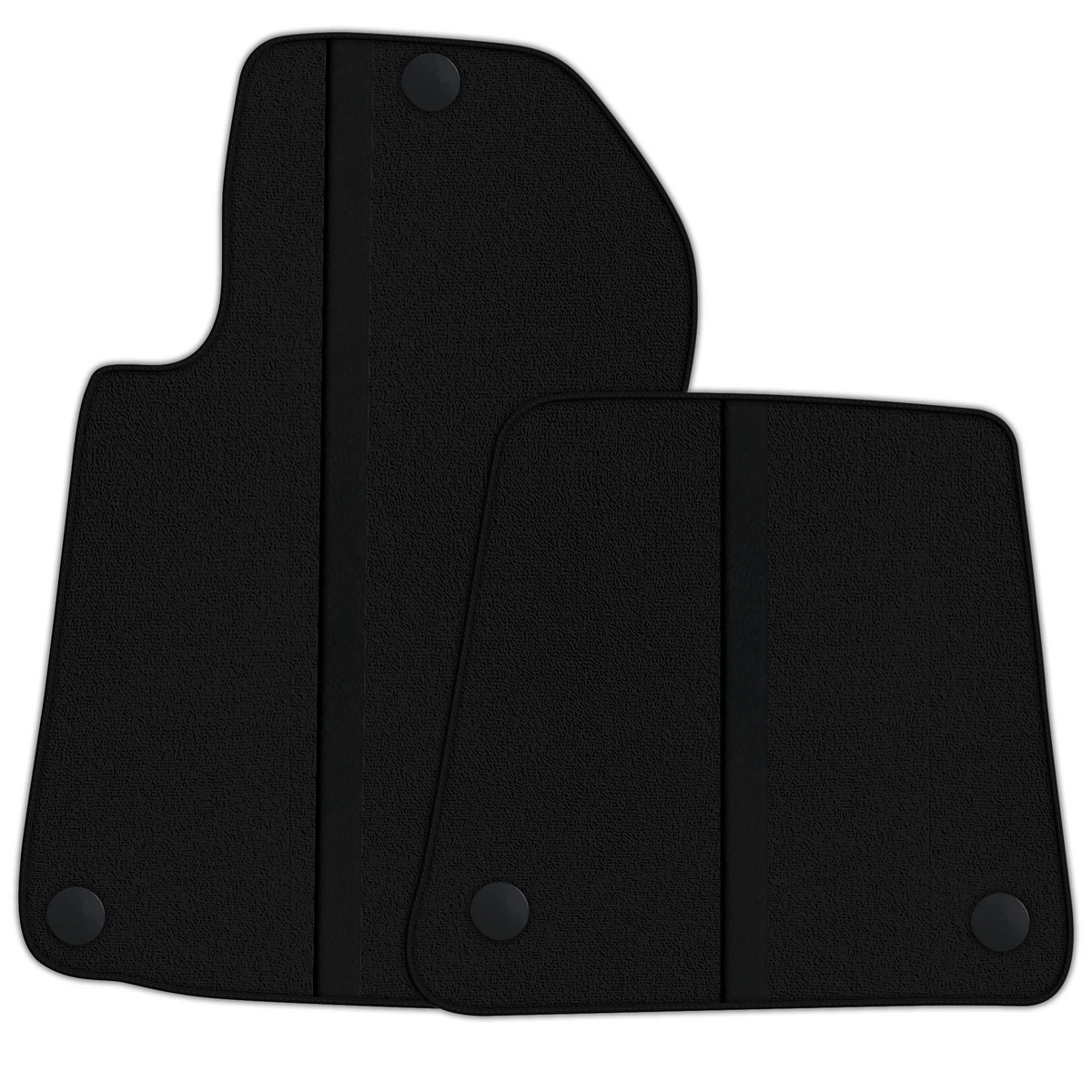 Black Floor Mats with Leather Line for Ferrari 599 Coupe (2006-2012) - Various Colors