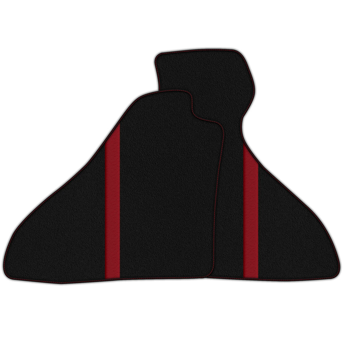 Black Floor Mats with Leather Line for Ferrari Mondial Convertible (1980-1993) - Various Colors