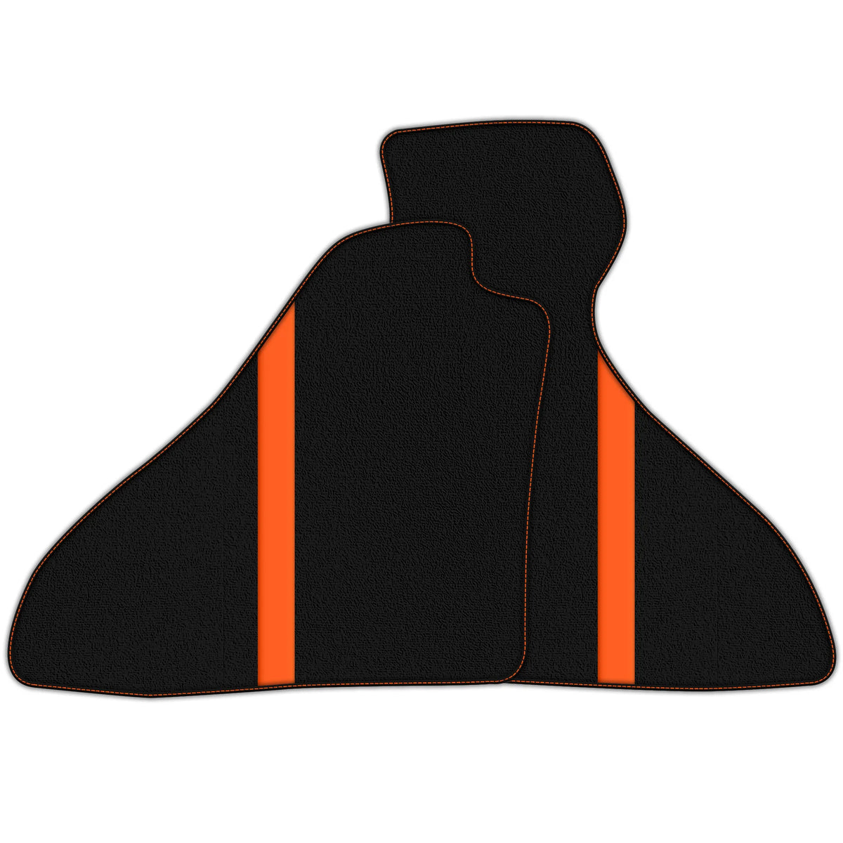 Black Floor Mats with Leather Line for Ferrari Mondial Convertible (1980-1993) - Various Colors