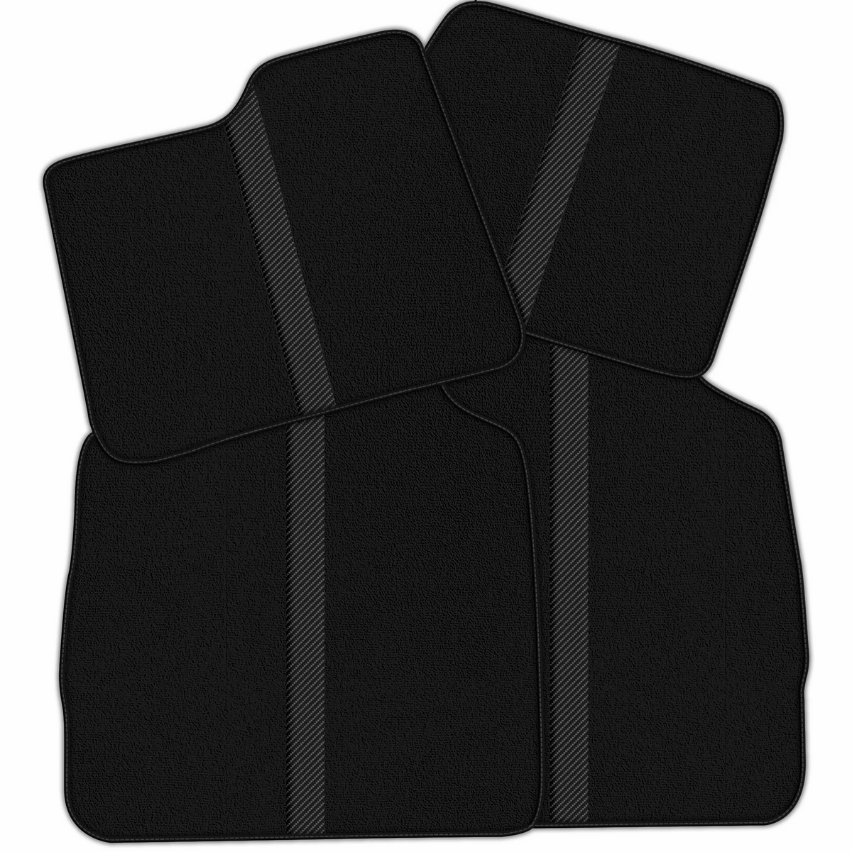Black Floor Mats with Leather Line for Ferrari Purosangue (2023-2027) - Various Colors