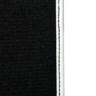 Black Floor Mats for Mini Cooper F56 (2013-2022) with Leather | White Trim - AutoWin