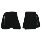 Black Leather Floor Mats for Ferrari 812 Superfast (2018-2023) with Single Diamond Pattern | Full Set Option