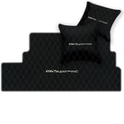 Black Leather Floor Mats for Ferrari 812 Superfast (2018-2023) with Single Diamond Pattern | Full Set Option