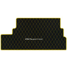 Black Leather Floor Mats for Ferrari 812 Superfast (2018-2023) with Single Diamond Pattern | Full Set Option