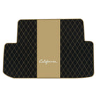 Black Leather Floor Mats for Ferrari California (2008-2014) with Double Diamond Pattern | Full Set Option