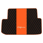 Black Leather Floor Mats for Ferrari California (2008-2014) with Double Diamond Pattern | Full Set Option
