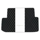 Black Leather Floor Mats for Ferrari California (2008-2014) with Double Diamond Pattern | Full Set Option