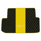 Black Leather Floor Mats for Ferrari California (2008-2014) with Double Diamond Pattern | Full Set Option