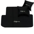 Black Leather Floor Mats for Ferrari California (2008-2014) with Double Diamond Pattern | Full Set Option